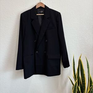 Loft Versa Black Double Breasted Blazer Size 12
